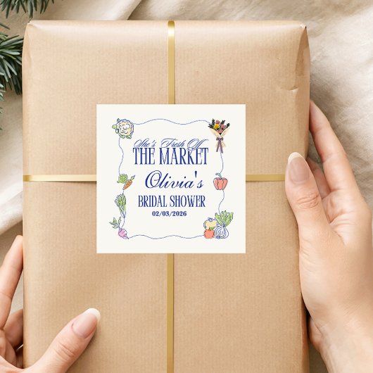 Fresh Off the Market Bridal Shower Welcome To スクエアシール