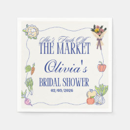 Fresh Off the Market Bridal Shower Welcome To スタンダードカクテルナプキン