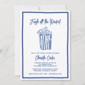 Fresh Off The Market Bridal Shower Whimsical Blue 招待状 (正面)