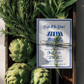 Fresh Off The Market Bridal Shower Whimsical Blue 招待状