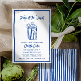 Fresh Off The Market Bridal Shower Whimsical Blue 招待状