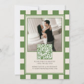 Fresh Off the Market Checkered Bridal Shower 招待状 (裏面)