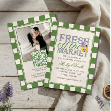 Fresh Off the Market Checkered Bridal Shower