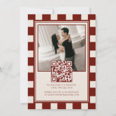 Fresh Off the Market Checkered Bridal Shower 招待状 (裏面)