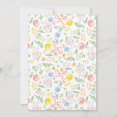 Fresh Off The Market Elegant Pastel Bridal Shower 招待状 (裏面)