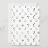 Fresh Off The Market Floral Basket Bridal Shower 招待状 (裏面)