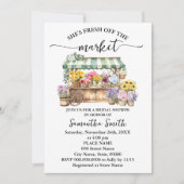 Fresh Off the Market Floral Bridal Shower 招待状 (正面)