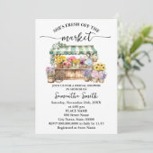 Fresh Off the Market Floral Bridal Shower 招待状 (スタンド正面)