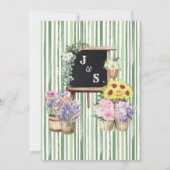 Fresh Off the Market Floral Bridal Shower 招待状 (裏面)