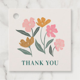 Fresh Off the Market Floral Illustrated Thank You フェイバータグ
