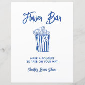 Fresh Off The Market Flower Bar Bridal Shower Sign (正面)