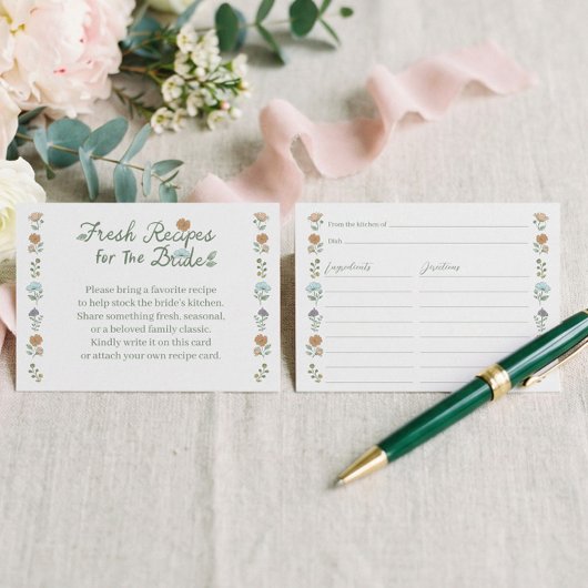 Fresh Off the Market Fresh Recipe For The Bride エンクロージャーカード