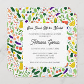 FRESH OFF THE MARKET Fruits & Veggies Cute CUSTOM  招待状 (正面/裏面)