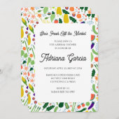 FRESH OFF THE MARKET Fruits & Veggies Cute CUSTOM  招待状 (正面/裏面)