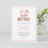 Fresh off the Market Gingham Market Bridal Shower  招待状 (スタンド正面)