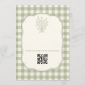 Fresh Off the Market Gingham QR Code 招待状 (裏面)