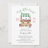 Fresh Off the Market Green Vegetable Stand Rustic 招待状 (正面)