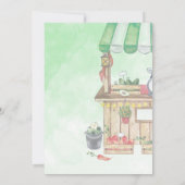 Fresh Off the Market Green Vegetable Stand Rustic 招待状 (裏面)