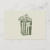 Fresh Off The Market Hand Drawn Bridal Shower サンキューカード (裏面)