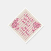 Fresh Off The Market Hand Drawn Bridal Shower スタンダードカクテルナプキン (角)