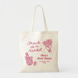 Fresh Off The Market Hand Drawn Bridal Shower トートバッグ