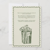 Fresh Off The Market Hand Drawn Bridal Shower 招待状 (裏面)