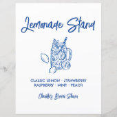 Fresh Off The Market Lemonade Bridal Shower Sign (正面)