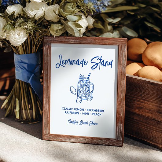 Fresh Off The Market Lemonade Bridal Shower Sign