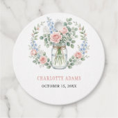 Fresh Off The Market Mason Jar Bridal Shower フェイバータグ (正面)