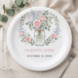 Fresh Off The Market Mason Jar Bridal Shower ペーパープレート