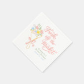 Fresh Off The Market Pastel Floral Bridal Shower スタンダードカクテルナプキン (角)