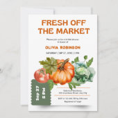 Fresh Off the Market Photo Bridal Shower  招待状 (正面)