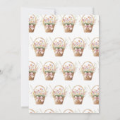 Fresh Off The Market Pink Flowers Bridal Shower 招待状 (裏面)