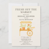 Fresh Off the Market QR Code Bridal Shower 招待状 (正面)