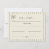 Fresh off the Market Sage Green Bridal Recipe Card サンキューカード (正面)