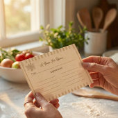 Fresh off the Market Sage Green Bridal Recipe Card サンキューカード