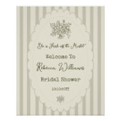Fresh off the Market Sage Green Bridal Shower ポスター (正面)