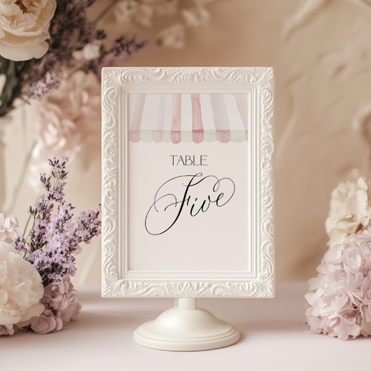 Fresh Off the Market Table Number Five 招待状