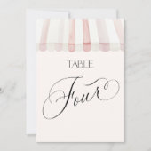 Fresh Off the Market Table Number Four 招待状 (正面)