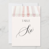 Fresh Off the Market Table Number Six 招待状 (正面)