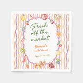 Fresh Off The Market Whimsical Bridal Shower スタンダードカクテルナプキン (正面)