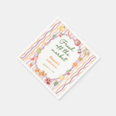 Fresh Off The Market Whimsical Bridal Shower スタンダードカクテルナプキン (角)