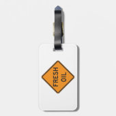 Fresh Oil Road Warning Sign ラゲッジタグ (裏面縦)