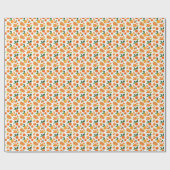 Fresh Orange Citrus Pattern Gift Wrap Paper ラッピングペーパー (フラット)