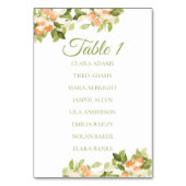 Fresh Orange Citrus Wedding Seating Chart Card テーブルナンバー (正面)