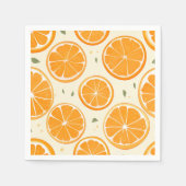Fresh Orange Slice Pattern – Bright Citrus Fruit  スタンダードカクテルナプキン (正面)