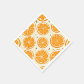 Fresh Orange Slice Pattern – Bright Citrus Fruit  スタンダードカクテルナプキン (角)