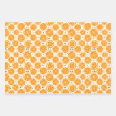 Fresh Orange Slice Pattern – Bright Citrus Fruit  ラッピングペーパーシート (正面3)