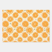 Fresh Orange Slice Pattern – Bright Citrus Fruit  ラッピングペーパーシート (正面)