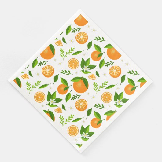 Fresh oranges with flowers and leaves (コーナー)